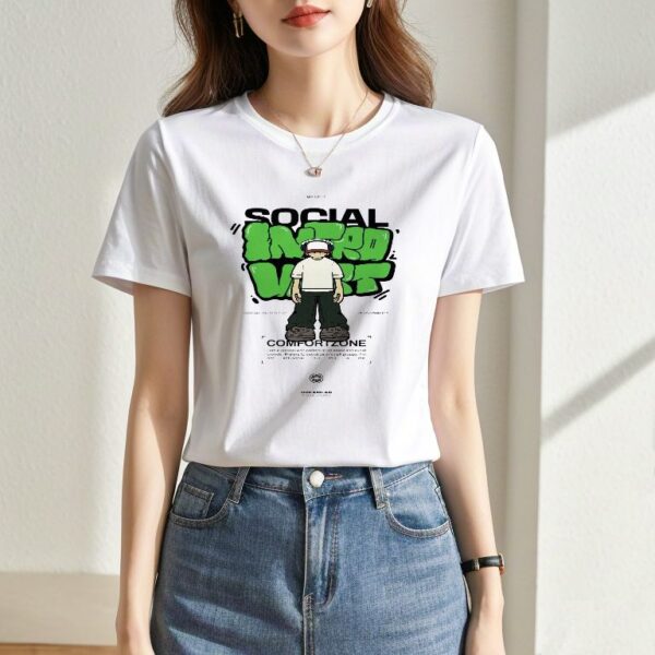 Camiseta blanca urban flow personalizada