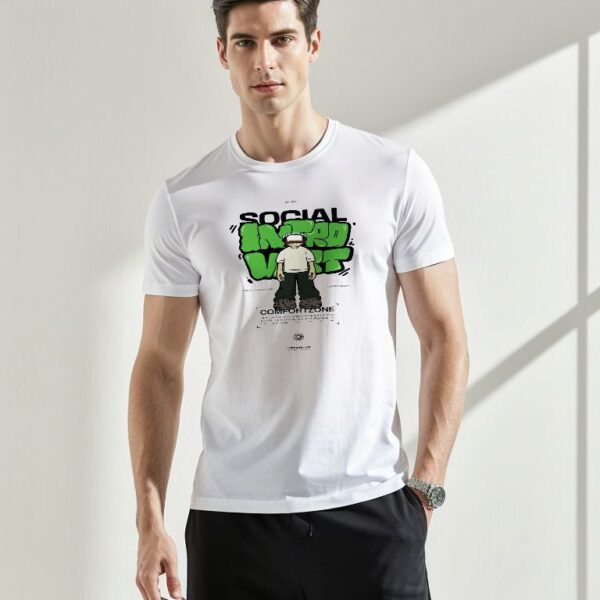 Camiseta blanca urban flow personalizada