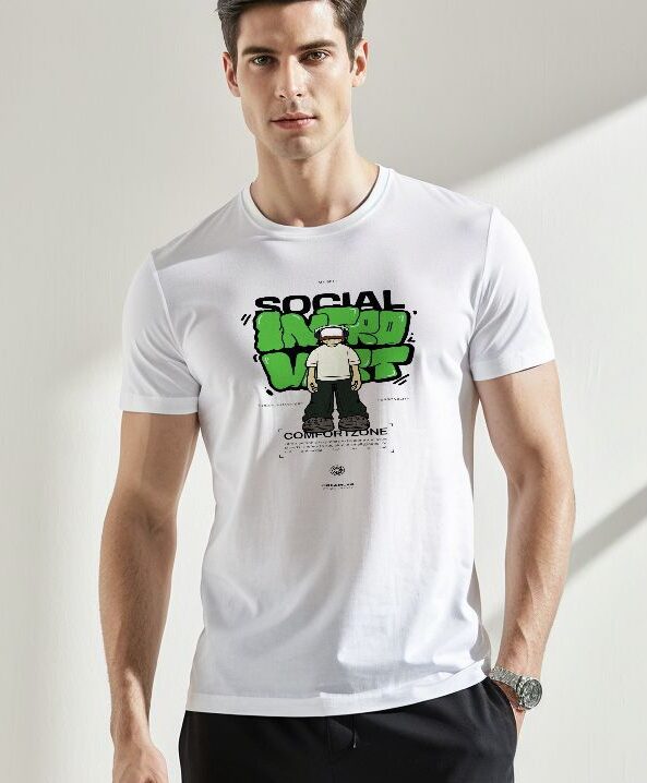 Camiseta blanca urban flow personalizada