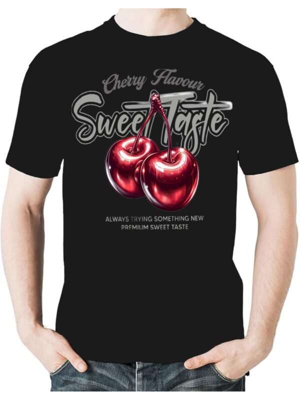 Camiseta negra cherries personalizada
