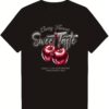 Camiseta negra cherries personalizada