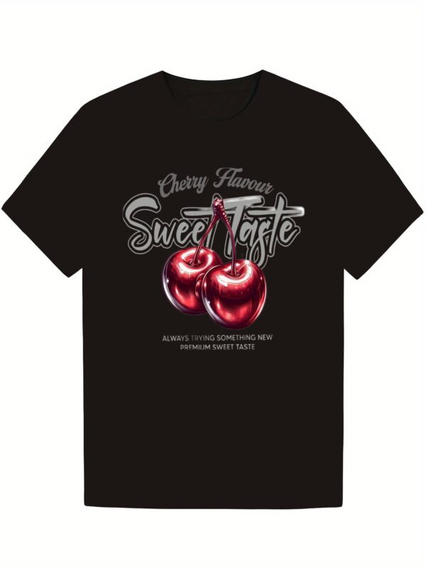 Camiseta negra cherries personalizada