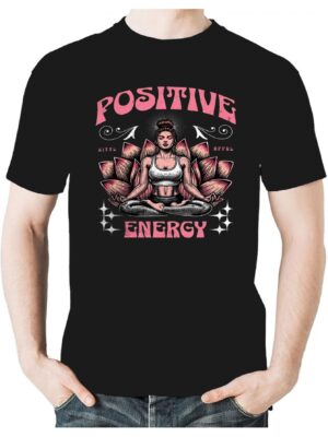 Camiseta negra forma zen