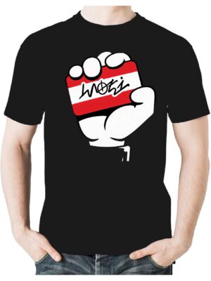 Camiseta negra graffiti personalizada