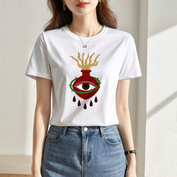 Camiseta corazón de cristo personalizada