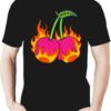 Camiseta burning cherries personalizada
