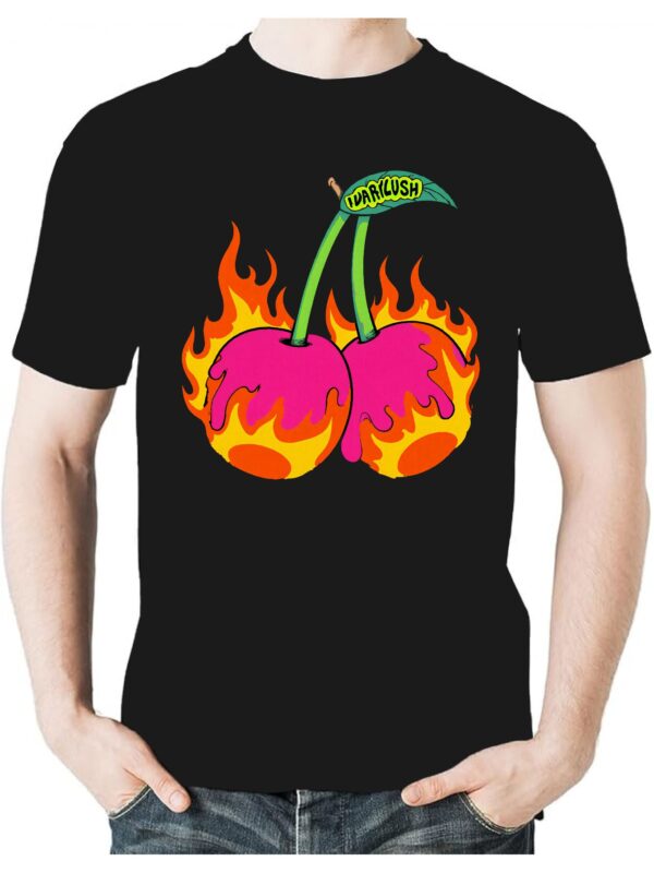 Camiseta burning cherries personalizada
