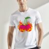 Camiseta burning cherries personalizada