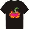 Camiseta burning cherries personalizada