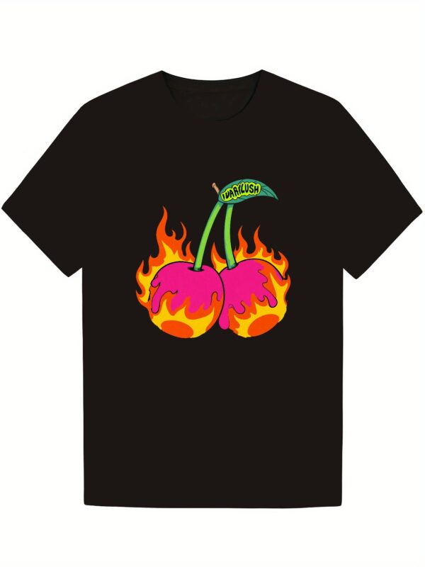 Camiseta burning cherries personalizada