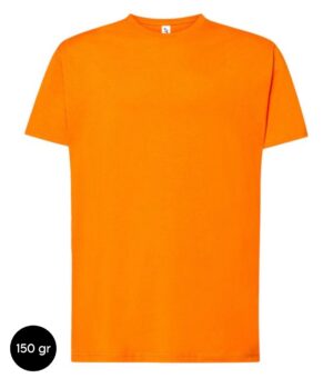 Camiseta naranja hombre personalizable 150gr