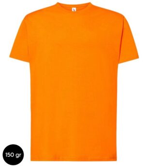 Camiseta naranja hombre personalizable 150gr