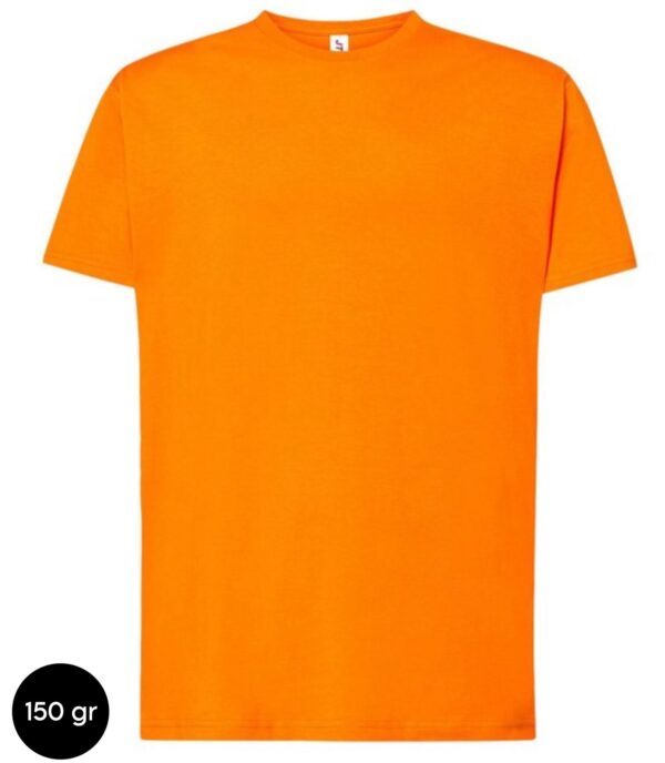 Camiseta naranja hombre personalizable 150gr