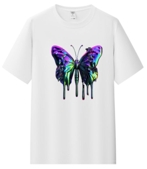 Camisetas - 1 (23) Camiseta colorful butterfly Personalizada