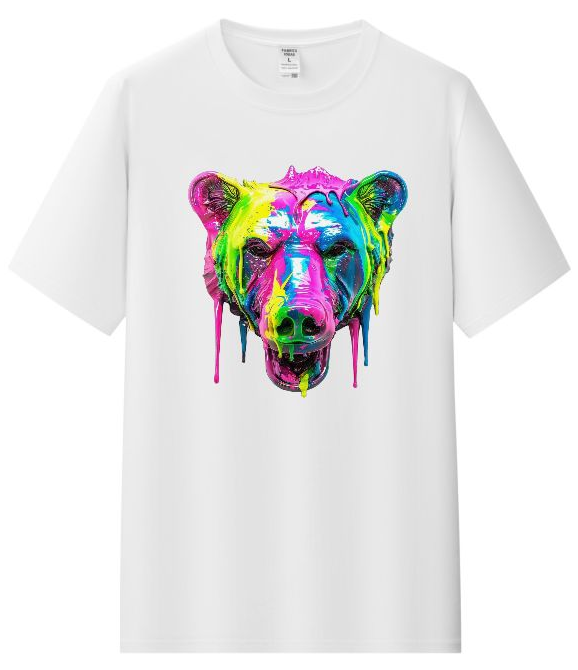 Camiseta colorful bear personalizada