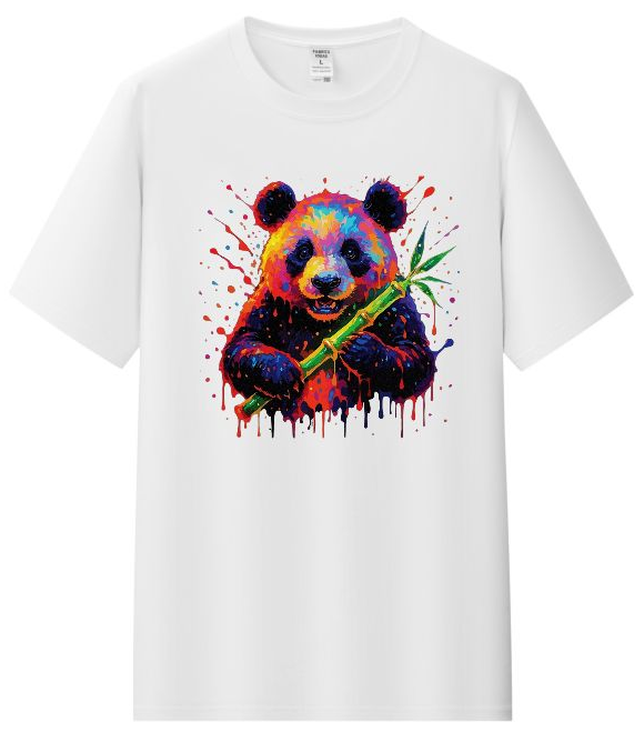 Camisetas - 1 (36) Camiseta colorful panda Personalizada