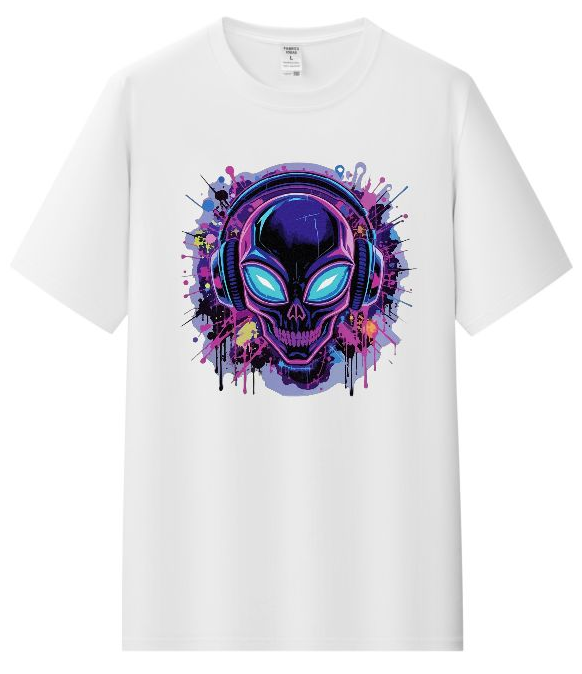 Camisetas - 1 (39) Camiseta colorful alien personalizada