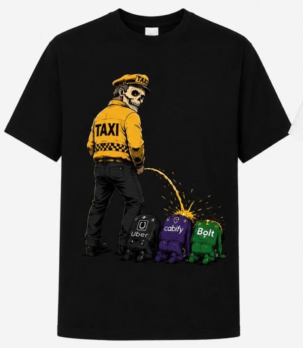 Camiseta taxista meando personalizada