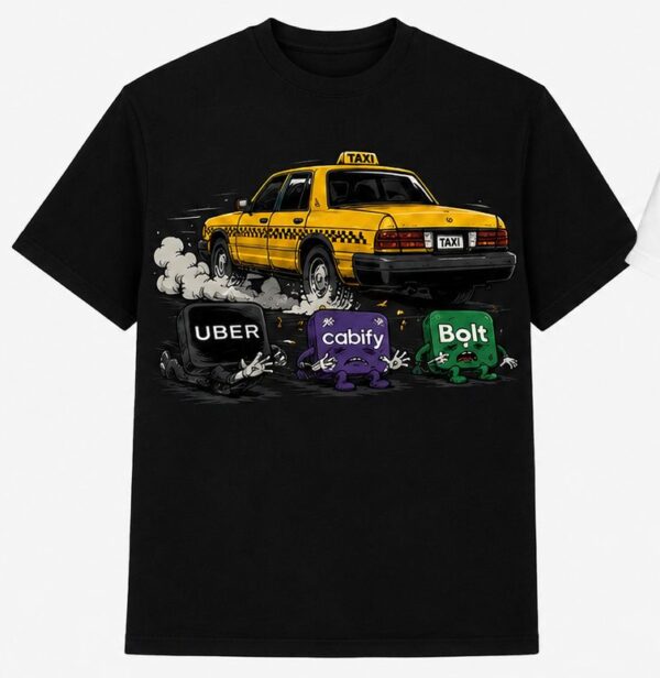 Camiseta Taxi Quemando Rueda Personalizada